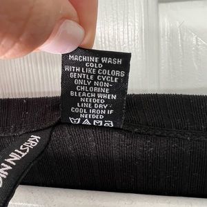 Black Kristin Nicole 2X button tank with front tie